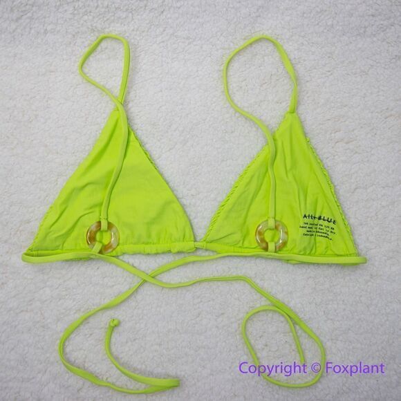 NEW Aila Blue Free People Soraya Bikini Top, lime green, size L - Picture 7 of 9